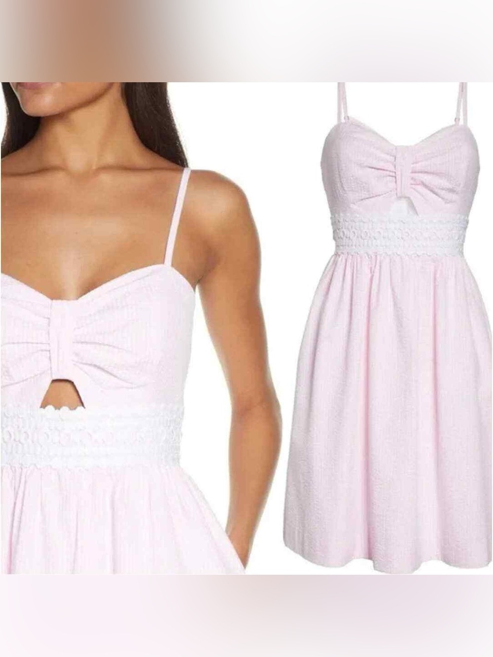Lilly Pulitzer Katlynn pin stripe Women’s Light Pink Summer Sundress